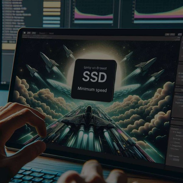 Quelle est la vitesse minimale de SSD recommandée pour le développement de jeux sur Unity ?